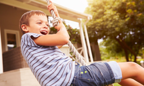 Boy on a swing